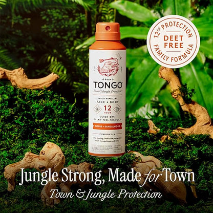 DEET-Free Insect Repellent with Picaridin, The 12 Hour Protection, DEET Alternative - Citrus + Sandalwood
