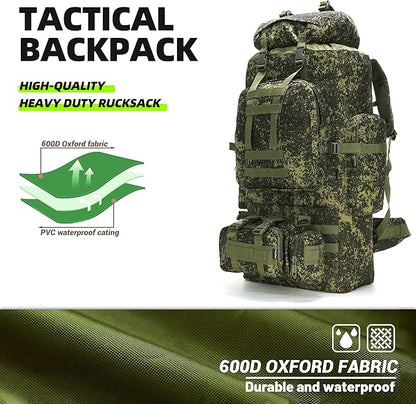 King'sGuard 100L Camping Hiking Backpack Molle Rucksack Military Camping Backpacking Daypack