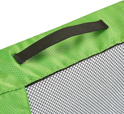 Amazon Basics Medium Packing Cubes for Travel, Packing Organizers, 4-Piece-Set With Double Zipper Pulls and Mesh Top Panel, 100% Durable Polyester, Green, 13.8"L x 9.8"W x 3"H