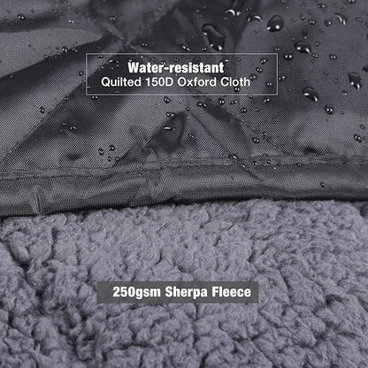 REDCAMP Large Warm Blanket with Sherpa Lining, Cold Weather Outdoor Blanket Windproof for Camping Stadium, Machine Washable 79"x 79"