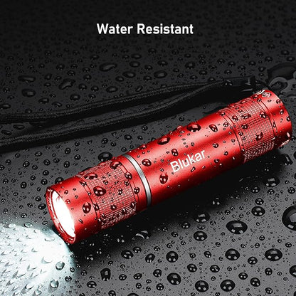 Flashlight Rechargeable,2000L High Lumens Tactical Flashlight,Super Bright Small LED Flash Light-Zoomable,Adjustable Brightness,Long Lasting for Camping,Outdoors,Christmas Gifts Men&Women-Red