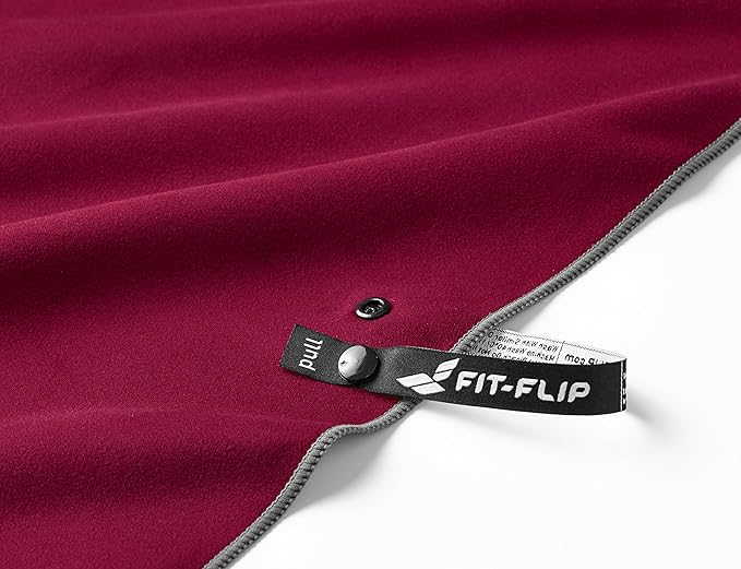 Fit-Flip Travel Towel - Compact & Ultra Soft Microfiber Camping Towel - Quick Dry Towel - Super Absorbent & Lightweight for Sports, Beach, Gym, Backpacking, Hiking and Yoga