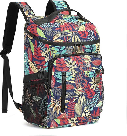 Kalesi Cooler Backpack 36 Cans Lightweight Insulated Backpack Cooler Leak-Proof Travel Camping Lunch Backpack Outdoor Cutlery Backpack for Men and Women