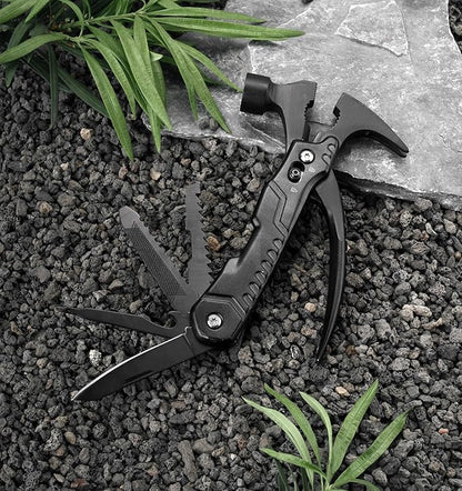 KA-71 14-in-1 Multitool with Safety Locking, Professional Stainless Steel Multitool Pocket Hammer,Wire Cutters,Serrated Knife,Nail File,Apply to Home Renovation, Garage, DIY jobs and Camping