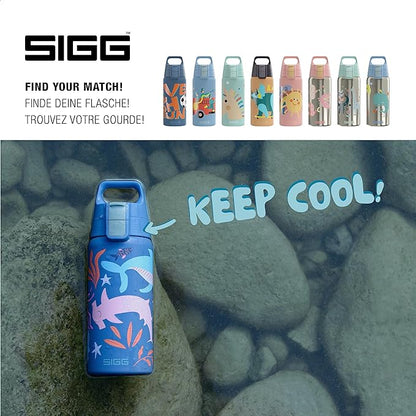 SIGG - Insulated Kids Bottle - Shield One Therm - For Carbonated Beverages - Dishwasher Safe - Stainless Steel - 17 Oz