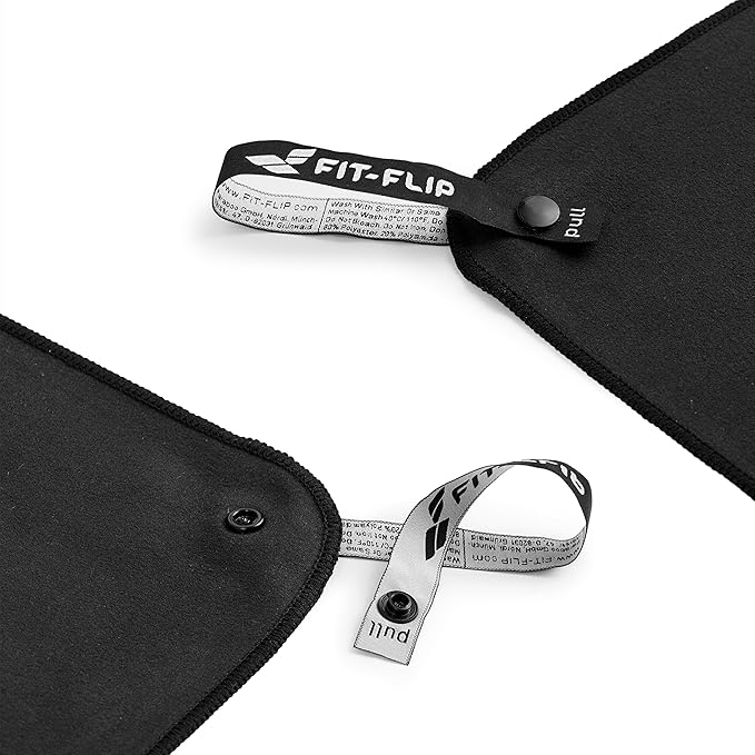 Fit-Flip Travel Towel - Compact & Ultra Soft Microfiber Camping Towel - Quick Dry Towel - Super Absorbent & Lightweight for Sports, Beach, Gym, Backpacking, Hiking and Yoga