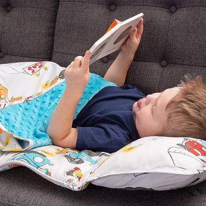 JumpOff Jo - Toddler Nap Mat - Sleeping Bag for Kids with Removable Pillow and Ultra Soft Blanket for Preschool, Daycare, and Sleepovers - Jo’s Garage