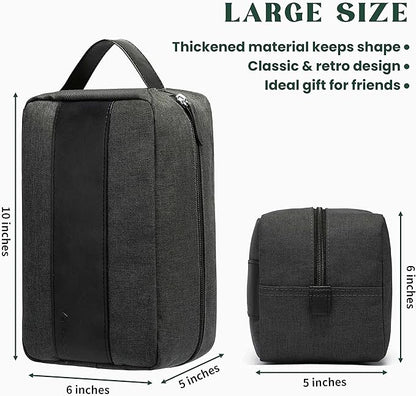 Vorspack Toiletry Bag for Men - Large Dopp Kit for Travel Water Resistant Travel Bag for Toiletries Accessories Lightweight Toiletries Bag - Grey