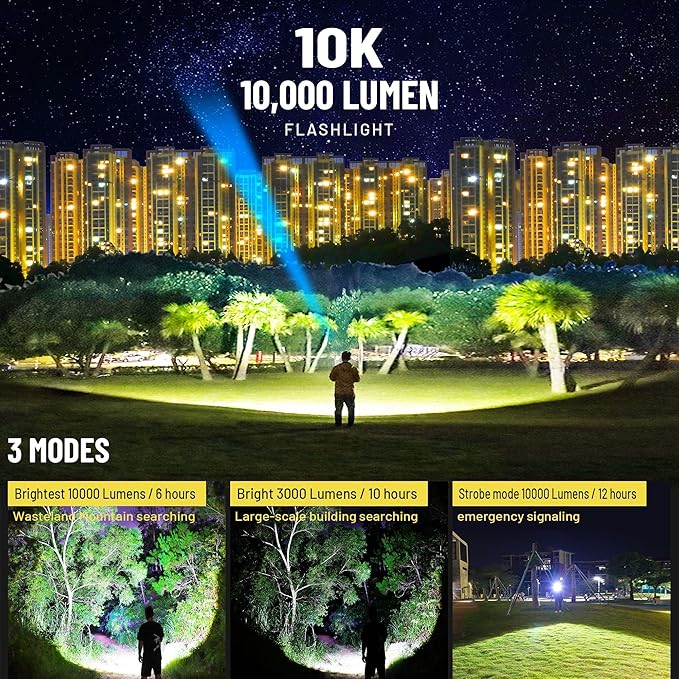 VASTFIRE Rechargeable Flashlights High Lumens 2024 Brightest Flashlight Spotlight Light Lanterns for Emergencies + Mini 365nm UV Flashlight for Resin Flash Light High Powered for Home Car Camping
