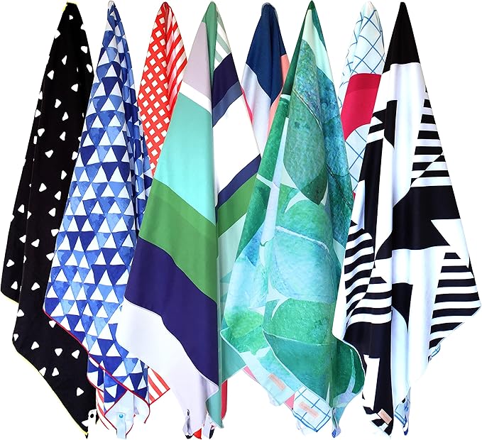 Microfiber Beach Towel & Bag. Lightweight, Compact & Quick-Dry. For Travel, the Beach, Pool, Gym, Yoga & Camping. Extra Large (71x35.5), Black