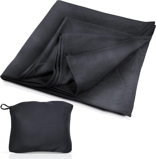 Cloudz Jersey Travel Blanket (50"x50") in A Bag - Black