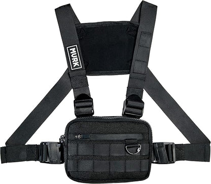 MVRK Water Resistant Chest Bag - Lightweight Tactical Chest Bag For Outdoor Training, Running Chest Pack For Men With Extra Storage