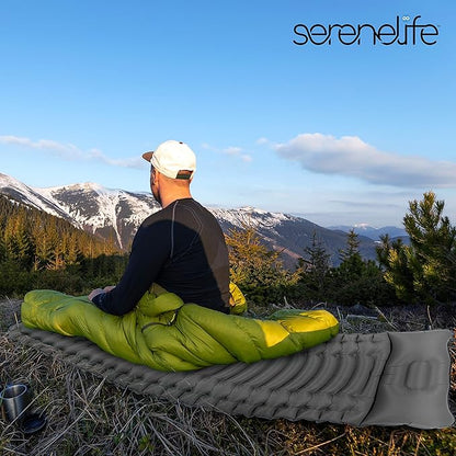 Backpacking Air Mattress Sleeping Pad - Self Inflating Waterproof Lightweight Sleep Pad Inflatable Camping Sleeping Mat w/Carrying Bag