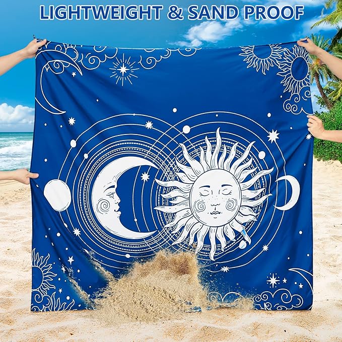 AISPARKY Beach Blanket Waterproof Sandproof Extra Large Beach Mat Quick Drying Outdoor Picnic Durable Portable Blanket for Travel Camping Hiking Beach Festival Picnic