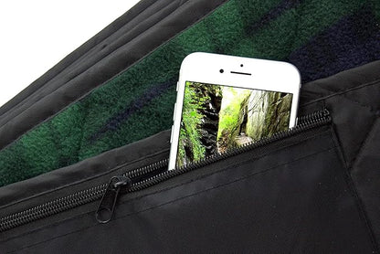 DOWN UNDER OUTDOORS Large Waterproof Windproof Extra Thick 350 GSM Quilted Fleece Stadium Blanket, Camping Picnic Outdoor & Beach, Machine Washable 82 x 55