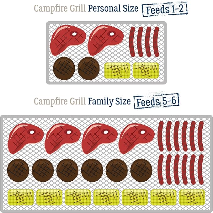 Grizzly Peak Heavy Duty Steel Mesh Over Fire Camping Grill Gate