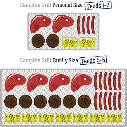 Grizzly Peak Heavy Duty Steel Mesh Over Fire Camping Grill Gate