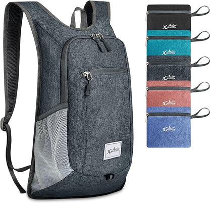 Hiking Backpack 15L Small Travel Backpack Lightweight Daypack Foldable Hiking Backpack Packable Camping Hiking Backpack for Women Men (Dark Grey)