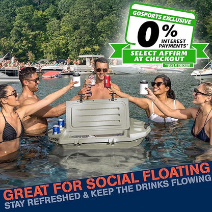 CUDDY Floating Cooler and Dry Storage Vessel for Land & Water – 40QT– Great for River, Beach, Kayak, Pool, & Lake - Multiple Color Options