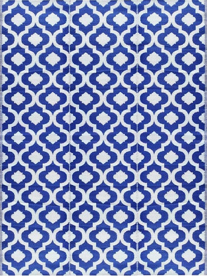 BalajeesUSA Outdoor Rug - 9x12 Blue, reversible Recycled Plastic straw Outdoor Patio Rugs Clearance Waterproof Large RV Camper Rug 484
