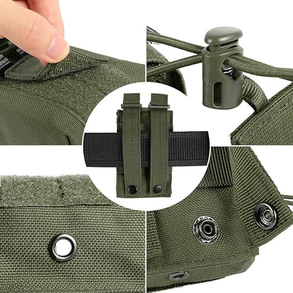 FRTKK Tactical Radio Holder Radio Holster Molle Radio Pouch Universal Radio Case Military Heavy Duty Radio Bag for Police Firefighter Two Ways Walkie Talkies Vest
