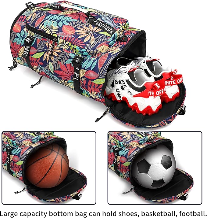 gym duffel bag backpack wrestling bag with shoe compartment 4 kinds of back method waterproof sports walking laptop