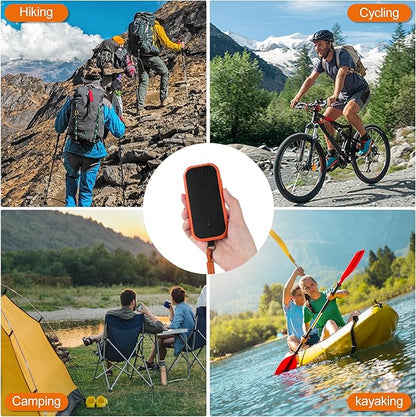 Mesh Communicator Walkie Talkie, Group to Communicate Hands-Free While Hiking, Biking or Camping, 2000FT, One-Click Match, Expandable Range Network, Personal Speaker (Pack of 2)