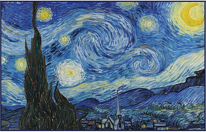 Large Oversized Microfiber Beach Towel - 40x63 Inches, Sand-Free, Quick-Drying, Ultra-Soft, Ideal for Travel, Pool, Yoga, and Camping - Includes Matching Drawstring Travel Pouch, van Gogh Starry Night