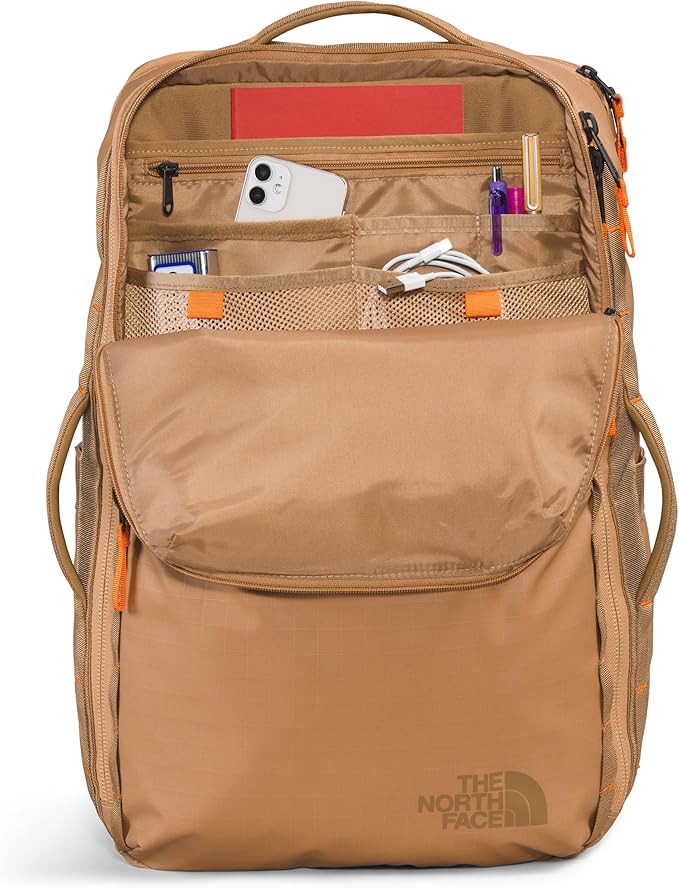 THE NORTH FACE Base Camp Voyager Travel Pack, Almond Butter/Utility Brown/Mandarin, One Size