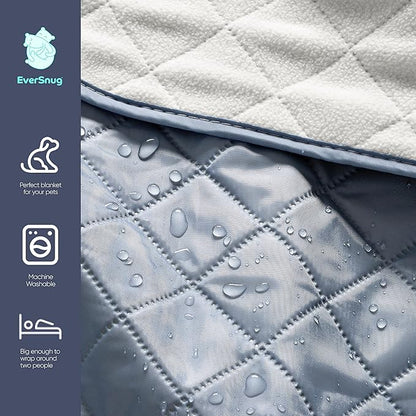 EverSnug Large Waterproof Outdoor Blanket - Extra Thick Premium Quilted Fleece, Waterproof & Windproof, Great for Camping, Picnics, Beaches, Stadiums, Dogs