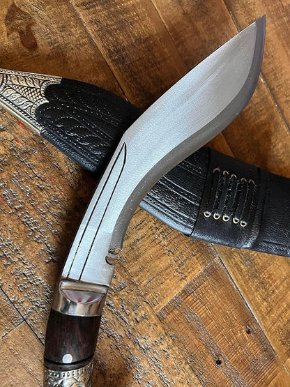 12" Blade World War I Historic Kukri - Hand Forged Full Tang Blade Khukri - Traditional Authentic Outdoor Kukris - Handmade in Nepal