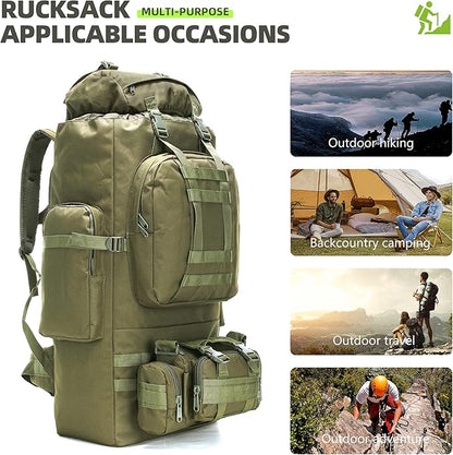 100L Camping Hiking Backpack Molle Rucksack Military Camping Backpacking Daypack