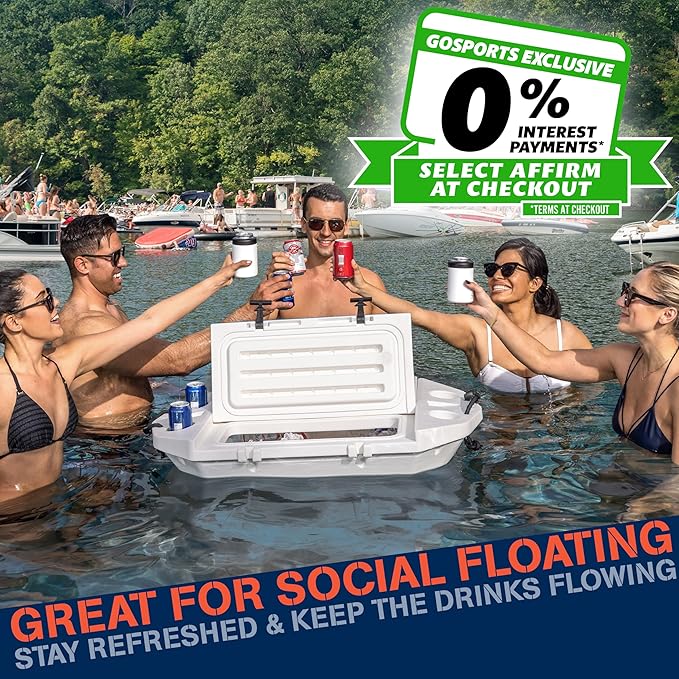 CUDDY Floating Cooler and Dry Storage Vessel for Land & Water – 40QT– Great for River, Beach, Kayak, Pool, & Lake - Multiple Color Options