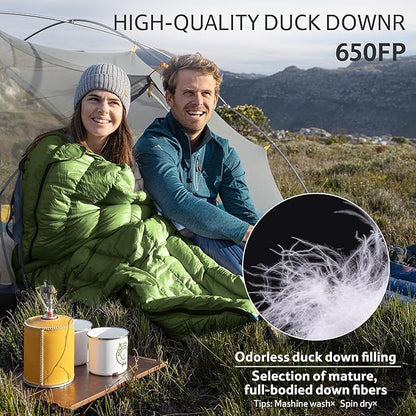 Naturehike Ultralight Backpacking Down Sleeping Bag for Adults, 650 Fill Power Sleeping Bag 20oz for 42-52℉, Compact Lightweight Sleeping Bags for Hiking Camping 3 Seasons