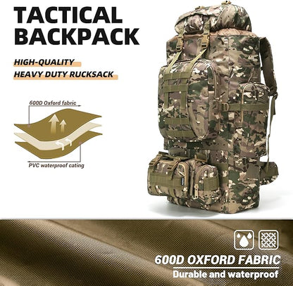 King'sGuard 100L Camping Hiking Backpack Molle Rucksack Military Camping Backpacking Daypack