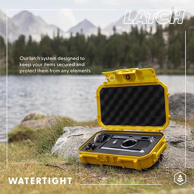 Evergreen 56 Waterproof Dry Box Protective Case with Pick & Pluck Foam - Travel Safe/Mil Spec/USA Made - for Cameras, Phones, Camping, Fishing, Hiking, Water Sports, Knives, Survival (Clear)