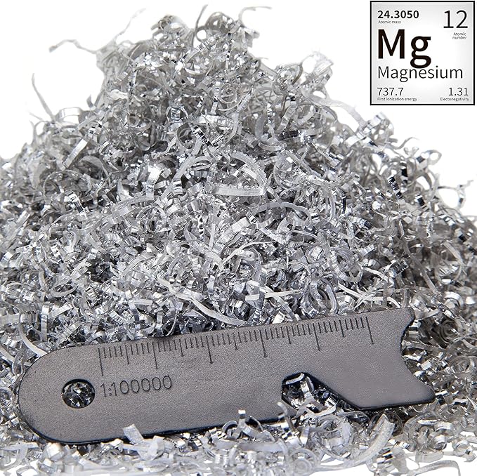 Magnesium Chips Shavings Fire Starter Kit Big Package, 99.9% Purity, Net Weight 130g, Emergency Fire Starting, Wilderness Outdoor, Camping Hiking, Jungle Survival, Package Dimensions 9''x5.5''x2.2''