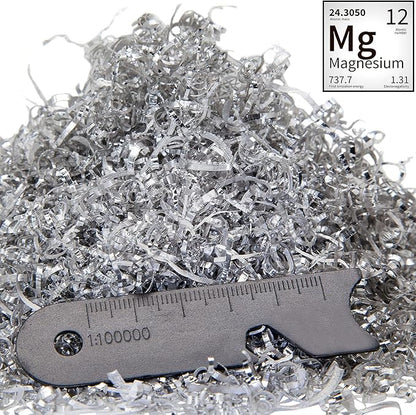 Magnesium Chips Shavings Fire Starter Kit Big Package, 99.9% Purity, Net Weight 130g, Emergency Fire Starting, Wilderness Outdoor, Camping Hiking, Jungle Survival, Package Dimensions 9''x5.5''x2.2''