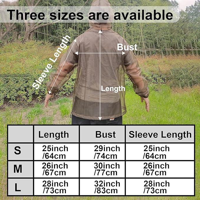 Aventik No-See-Um Mesh Mosquito Suit, Pants & Jacket Set for Outdoor, Multiple Sizes to Fit Everyone Stay Safe and Cool