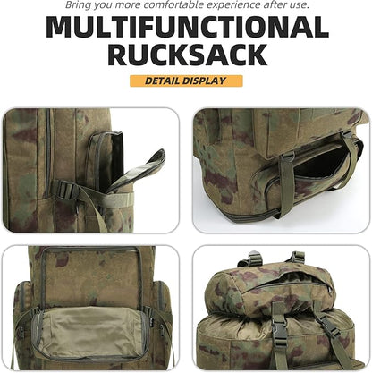100L Hiking Camping Backpack Tactical Backpack for Men Large Survival Hunting Waterproof Backpack Molle Rucksack Military Camping Backpacking Daypack