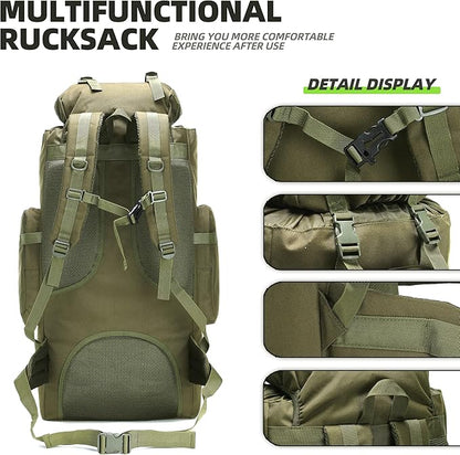 100L Camping Hiking Backpack Molle Rucksack Military Camping Backpacking Daypack