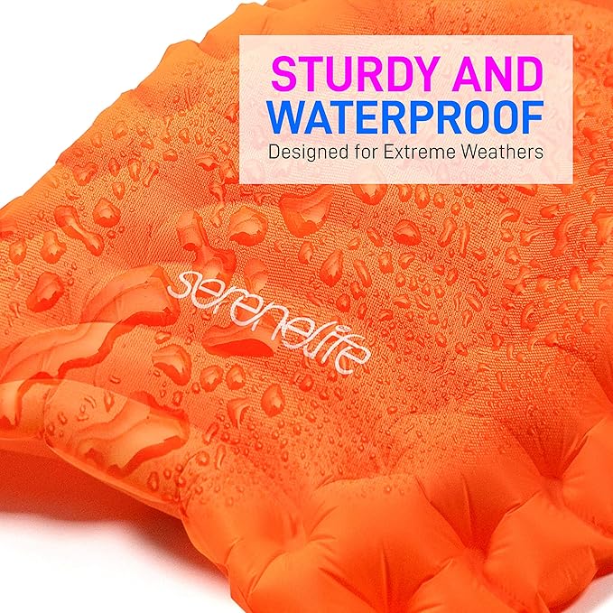 Backpacking Air Mattress Sleeping Pad - Self Inflating Waterproof Lightweight Sleep Pad Inflatable Camping Sleeping Mat w/Carrying Bag