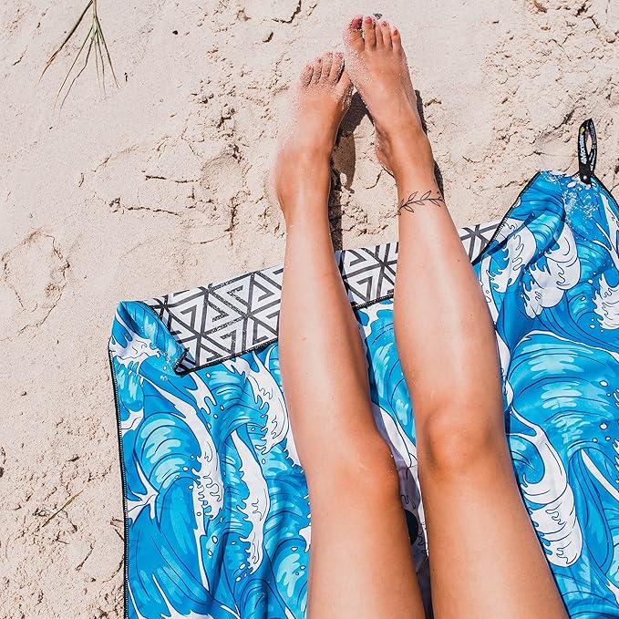 4Monster Microfiber Beach Towel Quick Dry,Super Absorbent Lightweight Travel Towel for Swimmers, Sand Free Camping Towel, Beach Towels for Pool, Swim, Water Sports,Yoga,Gym,Backpacking
