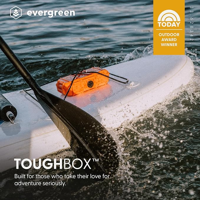 Evergreen 56 ToughBox - EDC Dry Box Protective Case USA Made for Organization of Cameras, Phones, Camping, Fishing, Hiking, Water Sports (Red)