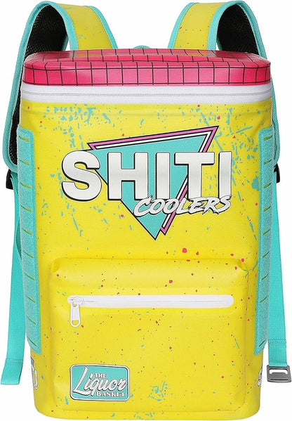 SHITI Coolers Soft Side Backpack Cooler for Partying at The Beach, Pool, Tailgate, or Camping - Portable Backsaver - Insulated & Leak Proof - High Performance Yet Extremely Cool (Liquor Basket)