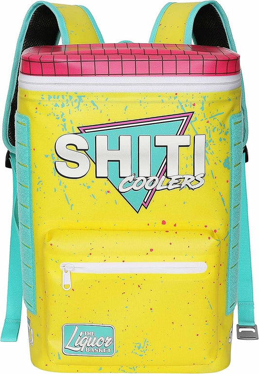 SHITI Coolers Soft Side Backpack Cooler for Partying at The Beach, Pool, Tailgate, or Camping - Portable Backsaver - Insulated & Leak Proof - High Performance Yet Extremely Cool (Liquor Basket)