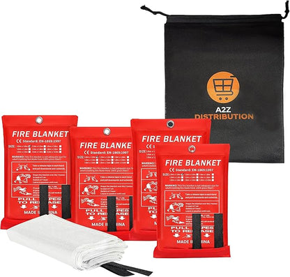 40”x40” Fire Blanket for Home and Kitchen, Emergency Fire Extinguisher Blanket, High Heat Resistant Fire Suppression for Home Safety Kitchen, and Camping (4)
