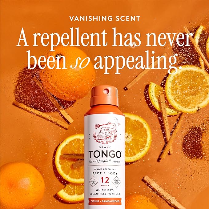 DEET-Free Insect Repellent with Picaridin, The 12 Hour Protection, DEET Alternative - Citrus + Sandalwood