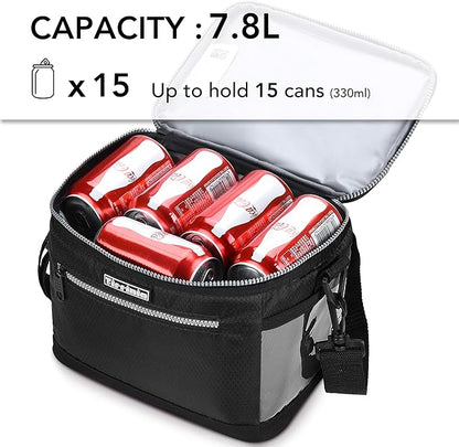Tirrinia Insulated Lunch Bag for Women Men, Leakproof Thermal Reusable Lunch Box Tote for Adult by Tirrinia, Lunch Cooler for Office Work, Black
