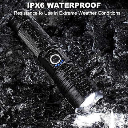 Rechargeable Flashlights High Lumens, 900000 Lumen Super Bright Flashlight, 2pack Led High Powered Flash Light, Flashlight for Home, Camping, 5 Modes/12h Run Time for Outdoor, IPX6 Waterproof